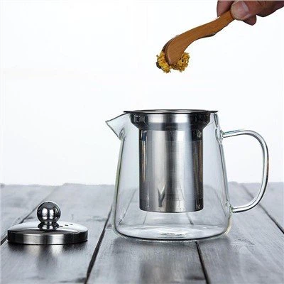 Teapot tal-ħġieġ ta '750ml b'Infuser