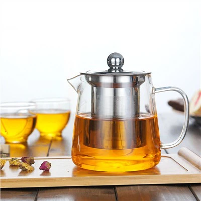 750ml Teapot Ħġieġ Teaport Bil Infuser